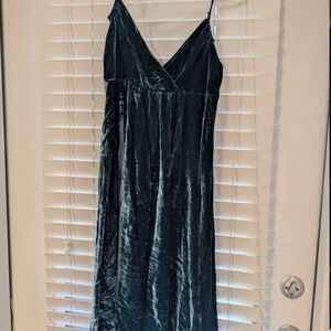 Betsey Johnson Velvet Mini Dress in Dark Teal